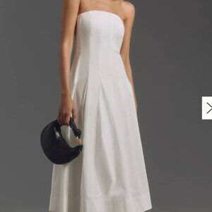 Mare Mare x Anthropologie Strapless Midi Dress – White